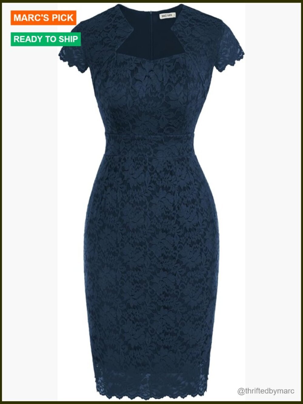 Cap Sleeve Lace Cocktail Dress Bodycon Wedding Guest Work Dress